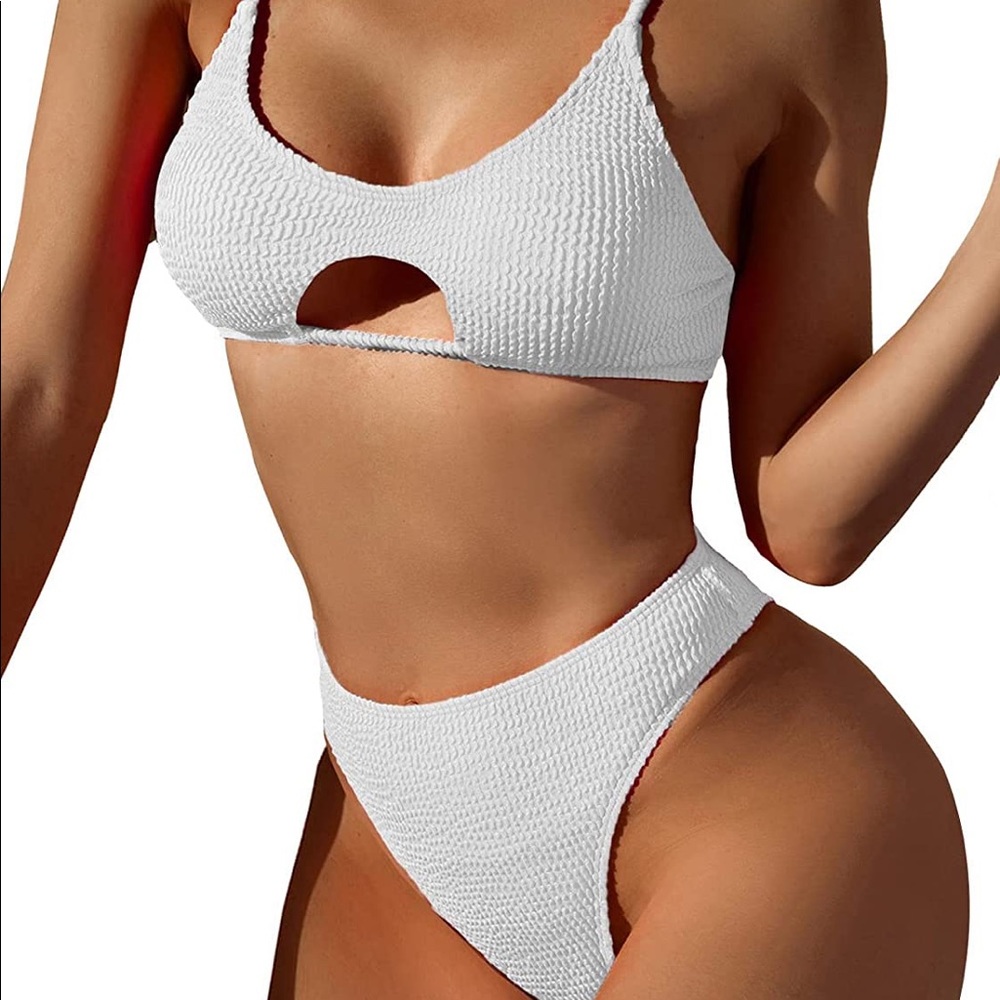 NEW High Waisted White Bikini
